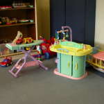 organized kids playroom